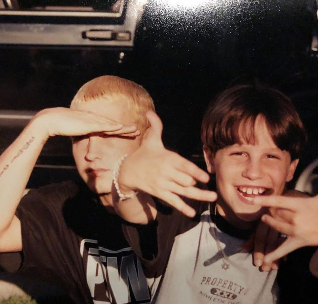 Eminem and Jake Bass in 2000