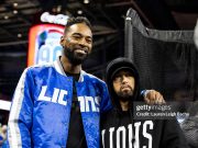 Eminem, Calvin Jonson. Lions vs. Rams game Detroit 01.14.2024