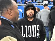 Barry Sanders, Eminem. Lions vs. Rams game Detroit 01.14.2024