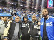 Bizarre, Barry Sanders, Eminem, Big Sean, Calvin Jonson. Lions vs. Rams game Detroit 01.14.2024