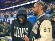 Eminem, Big Sean. Lions vs. Rams game Detroit 01.14.2024