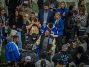 Barry Sanders, Eminem, Big Sean, Calvin Jonson. Lions vs. Rams game Detroit 01.14.2024