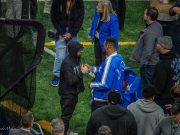 Eminem, Calvin Jonson, Paul Rosenberg. Lions vs. Rams game Detroit 01.14.2024