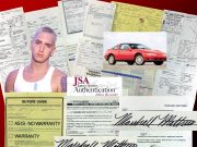 The Amazing Music Auction Is Selling Eminem-Signed 1998 Car Purchase Documents