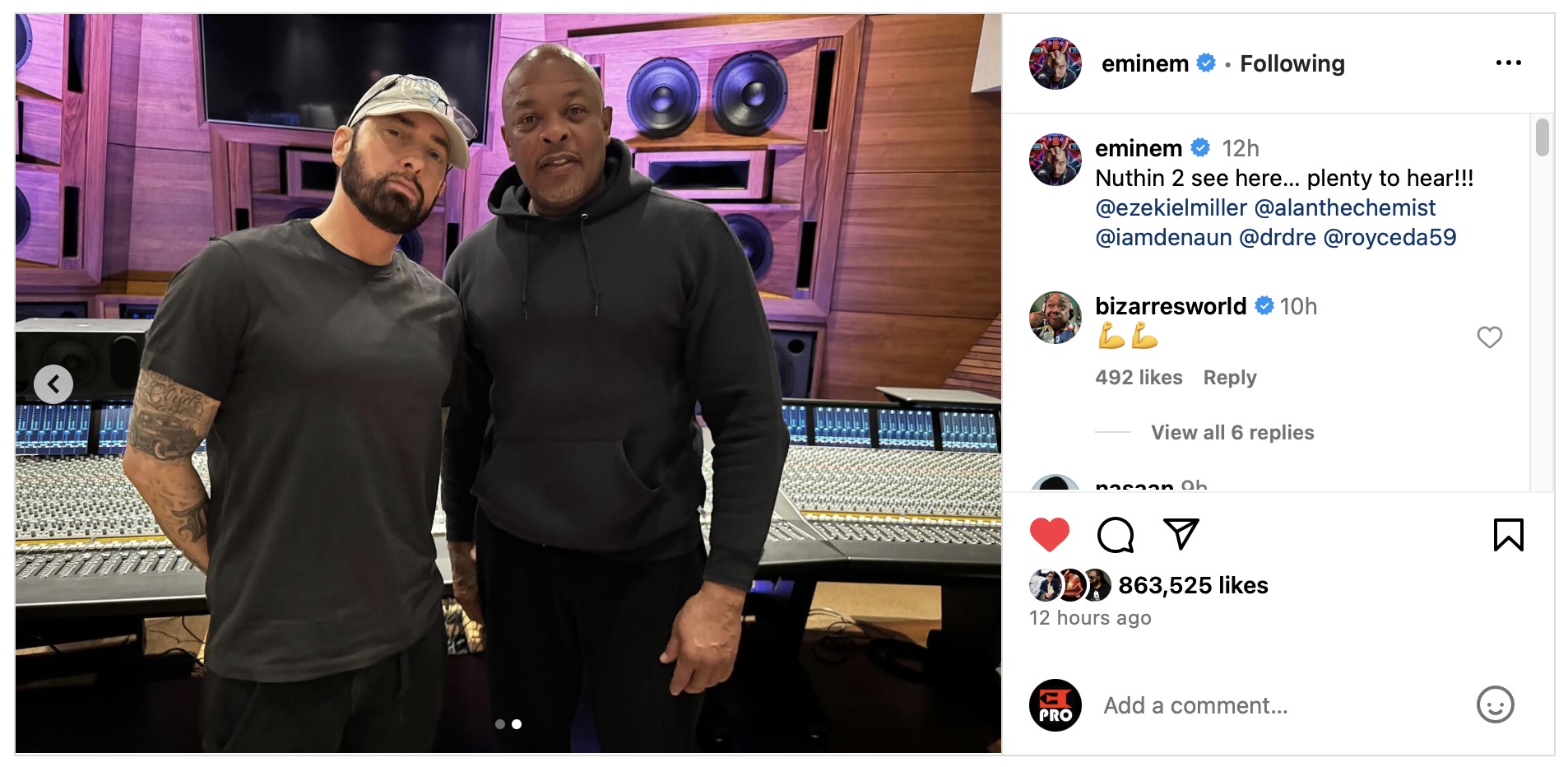 Eminem Shows Photos From His New Album Listening Party