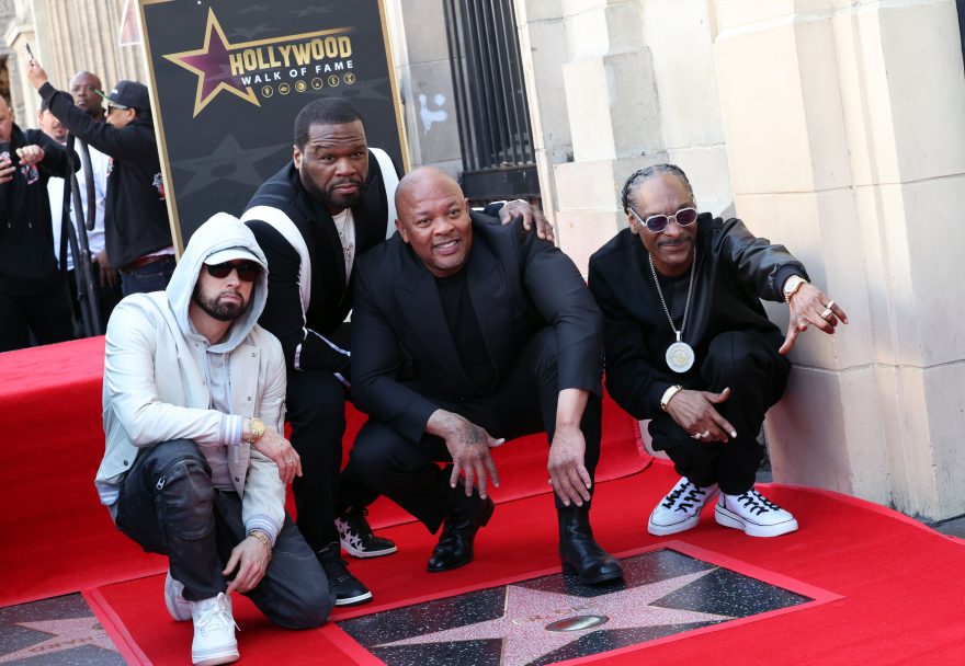Eminem 50 Cent Dr. Dre Snoop Dogg @ The Hollywood Walk of Fame, 19/03/2024