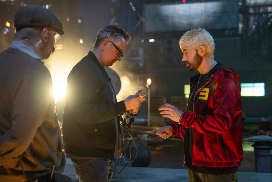Eminem and Rich Lee 2024 / behind the scenes shots from the Houdini shoot. Photo by Jeremy Deputat