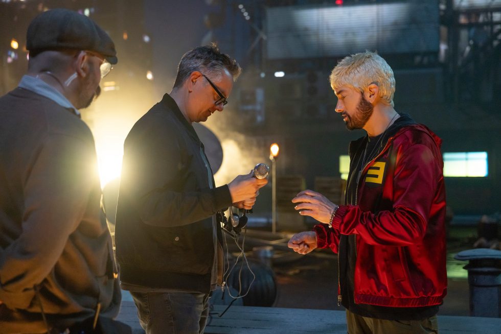 Eminem and Rich Lee 2024 / behind the scenes shots from the Houdini shoot. Photo by Jeremy Deputat