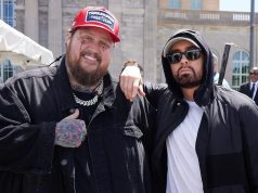 Eminem Possibly Drops Music Video for “Somebody Save Me” ft. Jelly Roll Jelly Roll and Eminem Before Stepping to the Stage at the Detroit Michigan Central Station Opening Concert