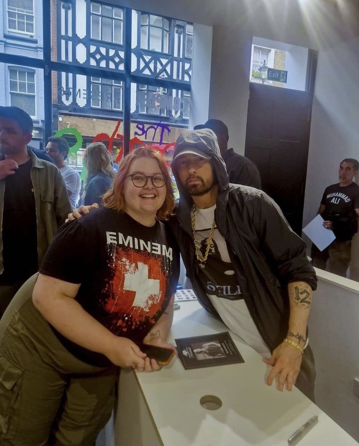 Eminem Attended Slim Shady’s Funeral in London, Taking Pictures With Fans and Signing Autographs