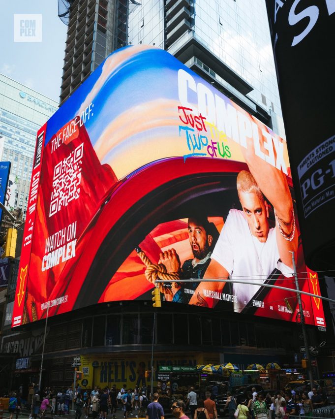 Huge NY Billboard at the Time Square in Honor of Complex Cover Story Release With Eminem and Slim Shady