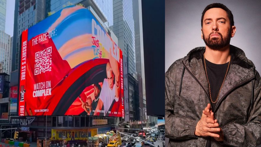 Huge NY Billboard at the Time Square in Honor of Complex Cover Story Release With Eminem and Slim Shady