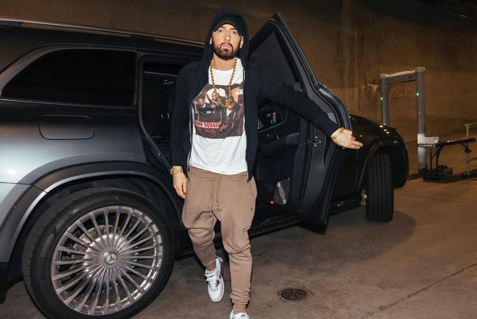 Eminem Performing in Los Angeles at the Crawford vs. Madrimov Boxing Match, BMO Stadium, 08.03.2024, photo by Jeremy Deputat