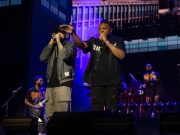 Eminem and Mr. Porter Performing in Los Angeles at the Crawford vs. Madrimov Boxing Match, BMO Stadium, 08.03.2024, photo by Jeremy Deputat