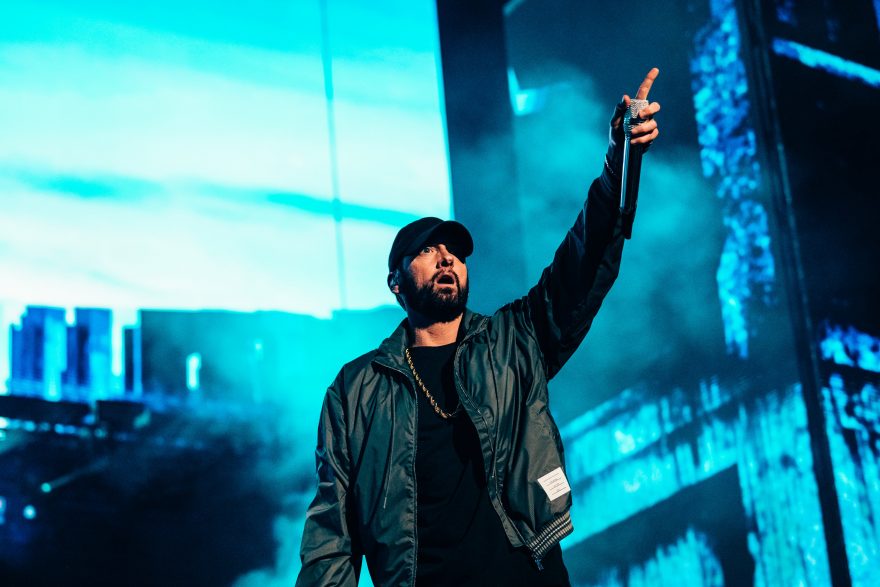 Eminem Performing in Los Angeles at the Crawford vs. Madrimov Boxing Match, BMO Stadium, 08.03.2024