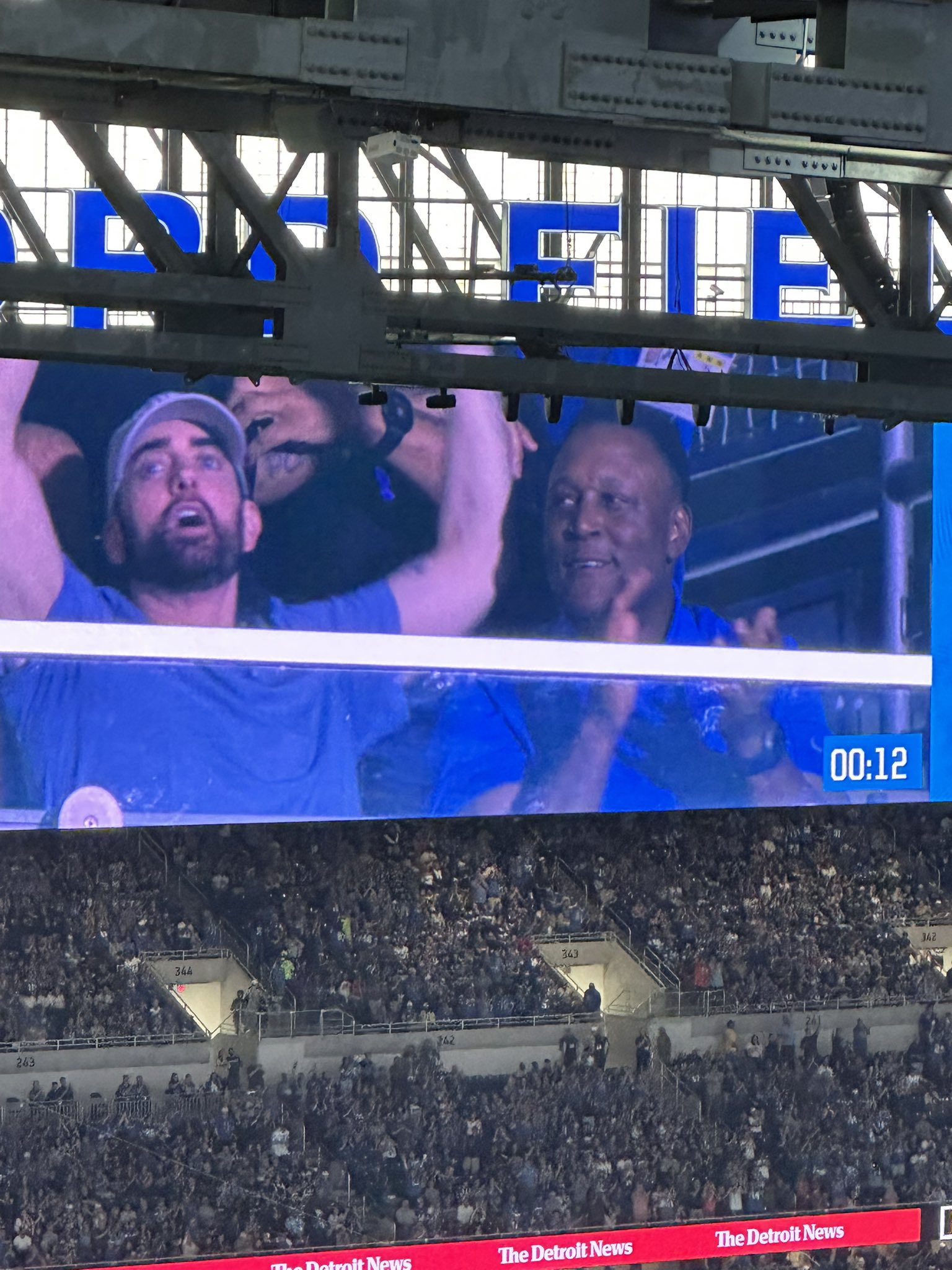 Eminem and Barry Sanders at Ford Field, Detroit (Sept 14, 2025)