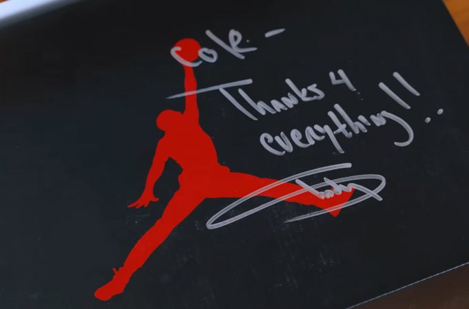 Cole Bennett's Jordan 4 Carthartts signed by Eminem