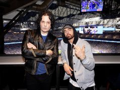 Eminem Breaks Into Rock Charts With Jack White Eminem & Jack White, Detroit Lions Thanksgiving Halftime Show, 11/27/2025 (Photo Credit: Jeremy Deputat)