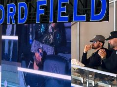 Eminem Attends Lions vs Steelers Game at Ford Field