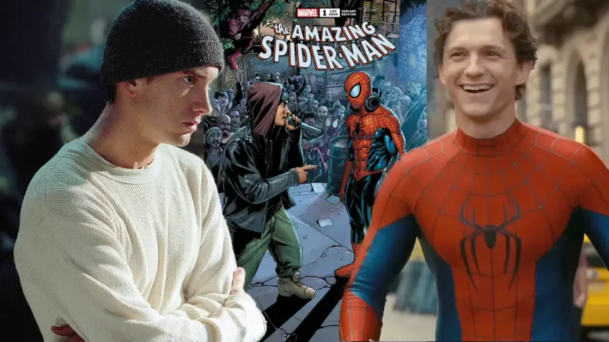 Eminem Easter Egg Spotted in Spider-Man Movie
