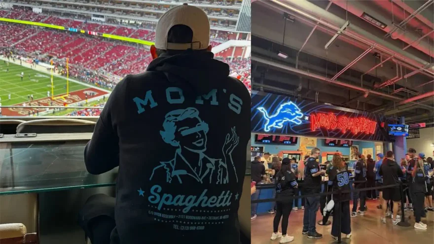 Mom’s Spaghetti Made an Appearance at the Lions Game, but Eminem Did Not